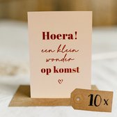 10x hippe gekleurde kaartjes (A6 formaat) - kaartjes om te versturen - kaartenset - kaartjes blanco - kaartjes met tekst - wenskaarten