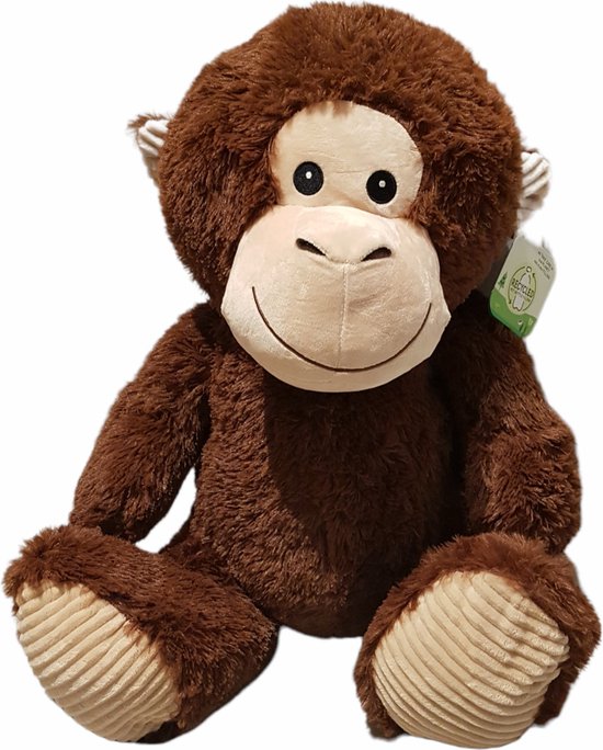 Zeer zachte pluche knuffel aap XXL - zittend 60 cm - Knuffelbeer ...
