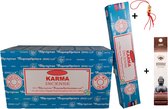 2 pakjes met 15 gram - Wierook - Wierookstokjes - Incense sticks - Karma + 5 Mini Wierookstokjes + Gelukspoppetje
