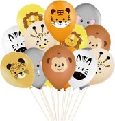 10 stuks ballonnen jungle dieren