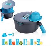 PrettyGoods® Groentesnijder Multifunctioneel – Keukensnijder – Waterfiltermand – Groentehakker