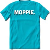 Moppie - Valentijn T-Shirt | Grappig Valentijnsdag Cadeautje voor Hem en Haar | Dames - Heren - Unisex | Kleding Cadeau | - Blauw - XXL
