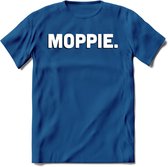 Moppie - Valentijn T-Shirt | Grappig Valentijnsdag Cadeautje voor Hem en Haar | Dames - Heren - Unisex | Kleding Cadeau | - Donker Blauw - 3XL