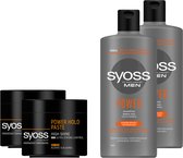 Syoss Men Power Hold Styling Paste & Shampoo Men Power Pakket