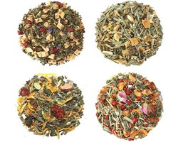 Theeselectie Kruidenthee - Losse thee Proefpakket - Losse Kruidenthee - Verse thee - 4 x 25 gram