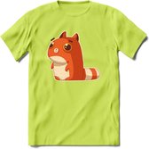 Schattige katten hypnose T-Shirt Grappig | Dieren poes Kleding Kado Heren / Dames | Animal Skateboard Cadeau shirt - Groen - M