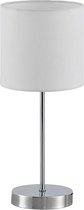 Lindby - Tafellamp - 1licht - ijzer, kunststof - H: 39.5 cm - E14 - chroom, wit