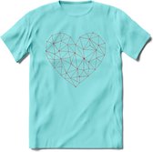 Hart - Valentijn T-Shirt | Grappig Valentijnsdag Cadeautje voor Hem en Haar | Dames - Heren - Unisex | Kleding Cadeau | - Licht Blauw - M