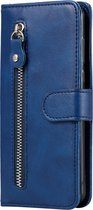 Mobigear Zipper Bookcase Hoesje - Geschikt voor Huawei P Smart (2020) - Gsm case - Blauw