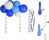 Taart Decoratie - Ballon - Boog - Taarttopper - Blauw - Wit