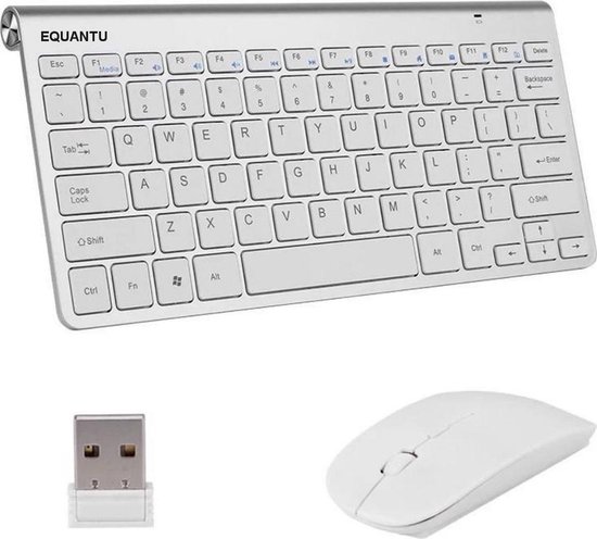 Equantu®️ - Ergonomisch- toetsenbord en muis - Draadloos - USB Connector -  Apple -... | bol.com