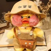 LalaFanfan - Knuffel Eend - Gele hoed - Pluche - Paper Duck - Kawaii - 30cm