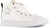 Shoesme snake-motief hoge sneaker met ster White micro 33