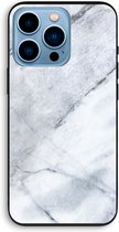 CaseCompany® - iPhone 13 Pro hoesje - Witte marmer - 100% Biologisch Afbreekbaar - Duurzaam - Biodegradable Soft Case - Milieuvriendelijke Print op Achterkant - Zwarte Zijkanten - Bescherming