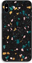CaseCompany® - iPhone XS Max hoesje - Terrazzo N°10 - 100% Biologisch Afbreekbaar - Duurzaam - Biodegradable Soft Case - Milieuvriendelijke Print op Achterkant - Zwarte Zijkanten - Beschermin