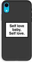 CaseCompany® - iPhone XR hoesje - Self love - 100% Biologisch Afbreekbaar - Duurzaam - Biodegradable Soft Case - Milieuvriendelijke Print op Achterkant - Zwarte Zijkanten - Bescherming Over d