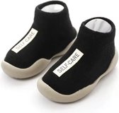 Chaussons bébé antidérapants - premières chaussures de marche - Layette bébé complète - pointure 22,5 - 12-18 mois - 13,5 cm - noir