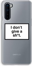 CaseCompany® - OnePlus Nord hoesje - Don't give a shit - Soft Case / Cover - Bescherming aan alle Kanten - Zijkanten Transparant - Bescherming Over de Schermrand - Back Cover