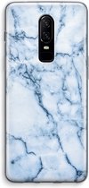 CaseCompany® - OnePlus 6 hoesje - Blauw marmer - Soft Case / Cover - Bescherming aan alle Kanten - Zijkanten Transparant - Bescherming Over de Schermrand - Back Cover