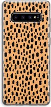 Case Company® - Galaxy S10 Plus hoesje - Panter - Soft Case / Cover - Bescherming aan alle Kanten - Zijkanten Transparant - Bescherming Over de Schermrand - Back Cover