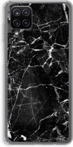 Case Company® - Galaxy A12 hoesje - Zwart Marmer 2 - Soft Case / Cover - Bescherming aan alle Kanten - Zijkanten Transparant - Bescherming Over de Schermrand - Back Cover