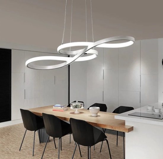 Hanglamp - Kroonluchter LED - Wit - Woonkamerlamp - Moderne lamp - Eetkamer Lamp - Plafondlamp - Plafoniere