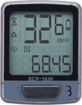 BBB Cycling Fietscomputer Draadloos - 12 functies - Snelheidsmeter Fiets - Zwart/Grijs - BCP-16W