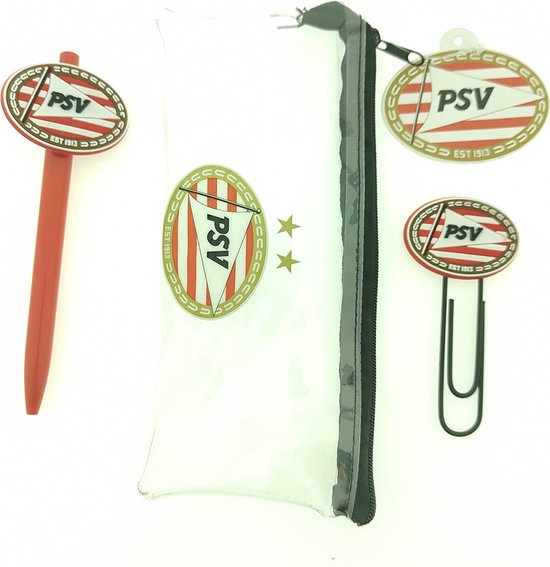 PSV Eindhoven Schooletui Transparant - 3 Delig