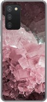 Geschikt voor Samsung Galaxy A53 5G hoesje - Natuursteen - Roze - Kristal - Siliconen Telefoonhoesje