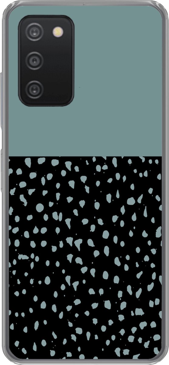 Telefoonhoesje Geschikt voor Samsung galaxy a73 hoesje - Stippen - Groen - Zwart - Siliconen Telefoonhoesje Telefoonhoesje