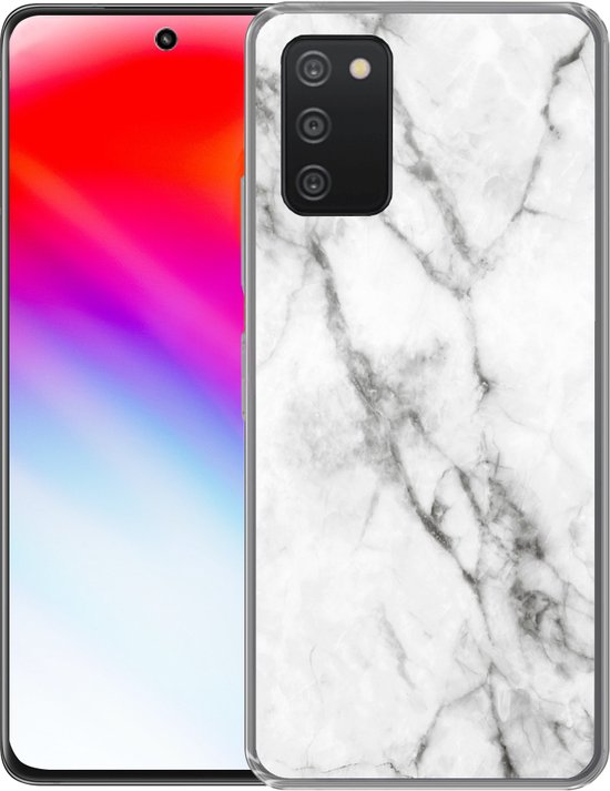 Étui Samsung galaxy a73 - Marbre - Luxe - Wit - Étui de téléphone en Siliconen