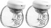 YOUHA The INs - Dubbele draadloze borstkolven - elektrische draagbare borstkolf - makkelijk kolven - BPA-vrij - handsfree kolven - 24mm (28mm optioneel) - borstvoeding - dubbele borstkolven - 2x 240ML opvangcups