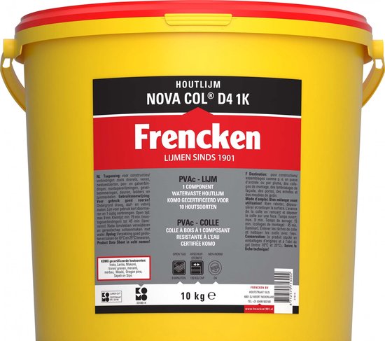 Frencken Houtlijm Nova Col D4 1K Emmer 25kg