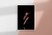 Poster Neon Lightning  - 61x91cm - Premium Museumkwaliteit - Uit Eigen Studio HYPED.®