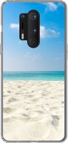Geschikt voor OnePlus 8 Pro hoesje - Tropisch - Strand - Zee - Siliconen Telefoonhoesje
