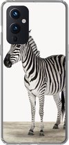 Geschikt voor OnePlus 9 hoesje - Zebra - Meisjes - Dieren - Kinderen - Jongens - Siliconen Telefoonhoesje