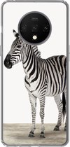 Geschikt voor OnePlus 7T hoesje - Zebra - Meisjes - Dieren - Kinderen - Jongens - Siliconen Telefoonhoesje
