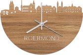 Skyline Klok Roermond Eikenhout - Ø 40 cm - Woondecoratie - Wand decoratie woonkamer - WoodWideCities