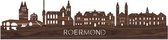 Skyline Roermond Notenhout  - 80 cm - Woondecoratie design - Wanddecoratie met LED verlichting