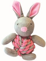 Little rascals knottie bunny touwbal konijn roze 20x15x8 cm