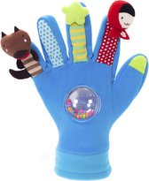 Eurekakids Speelhandschoen Blauw - Handschoen om met Baby te Spelen - Met Rammelaar - Vanaf 0 / 6 Maanden