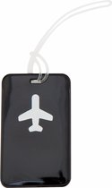 Kofferlabel - Bagagelabel - Koffer - Bagage - Reizen met vliegtuig - Vakantie - PVC - zwart