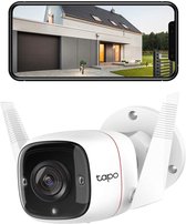 Draadloze bewakingscamera, binnen en buiten, wifi-IP-camera, 1080p, bidirectionele audio, nachtzicht, bewegingsdetectie, compatibel met Alexa of Google Assistant (TAPO C310).