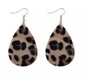 Oorhangers Leer - Leopard Beige - 2