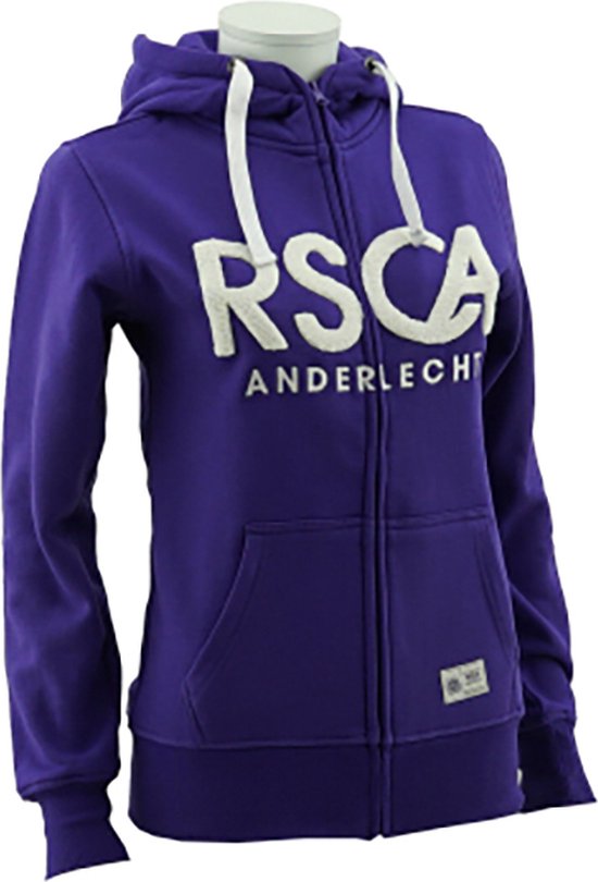 Sweat à capuche RSC Anderlecht violet avec fermeture éclair taille enfant 146/152 (11 à 12 ans)
