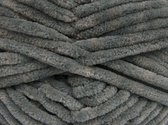 Chenillegaren kopen grijs – 100% micro fiber pakket 2 bollen  totaal 400gram chunky yarn – pendikte 12-16 mm | DEWOLWINKEL.NL