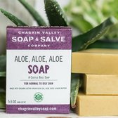 Chagrin Valley - Soap Bar - Zeeptablet - ALOE, ALOE, ALOE met washandje -  Natural - Gevoelige huid - Droge huid -  Plastic vrij - Parfumvrij - Vegan - Organic -  hydraterend - vrouw - voeden