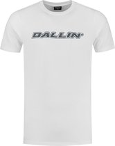 Ballin Amsterdam -  Heren Slim Fit   T-shirt  - Wit - Maat XS