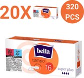 Bella Tampo Super Plus (16 stuks per pak) , pak van 20 combo, super plus size, zonder applicator, voordeelpakket