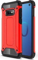 Samsung Galaxy S10e Hoesje - Mobigear - Outdoor Serie - Hard Kunststof Backcover - Rood - Hoesje Geschikt Voor Samsung Galaxy S10e